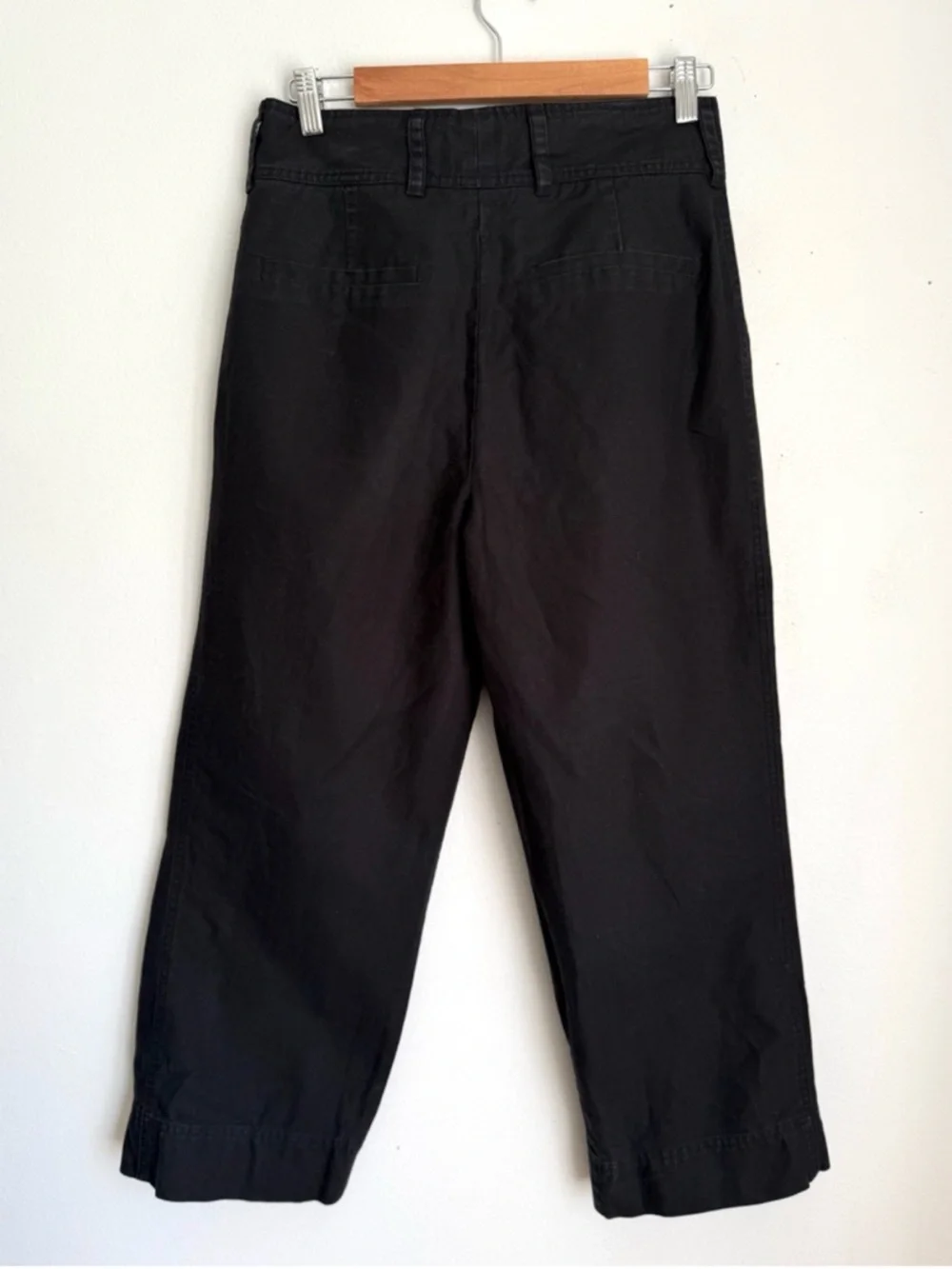 Babaton Aritzia Linen Blend Relax Fit Cargo Pants in Black